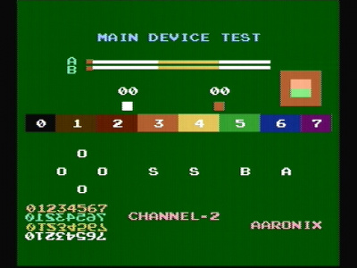 Aaronix test screen