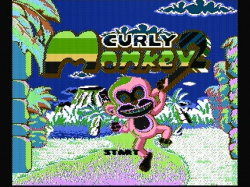 Curly Monkey 2 title screen with wrong colours